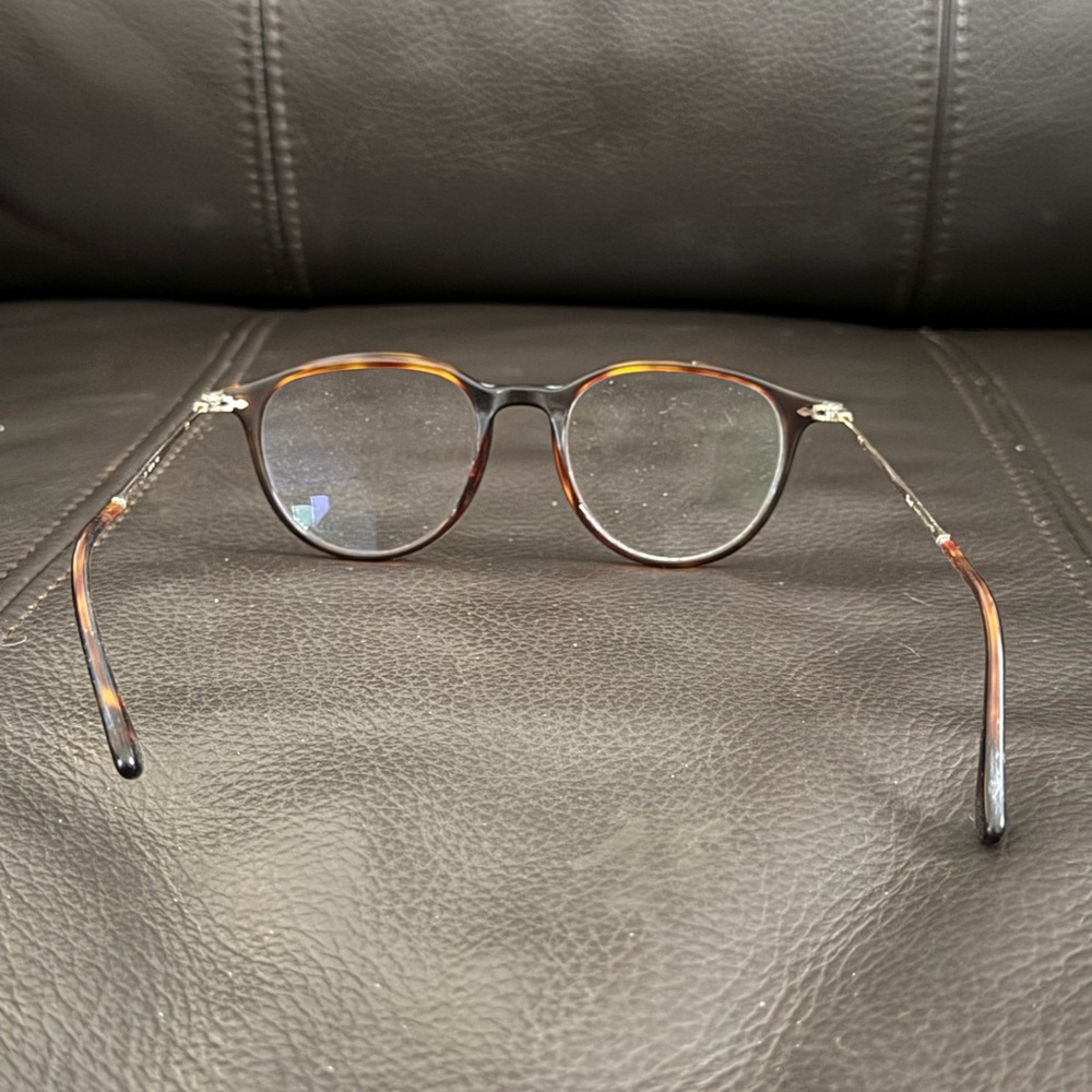 Persol Tortoiseshell Round Frames - Brown & Black… - image 3